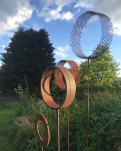 sculpture decorative metal jardin