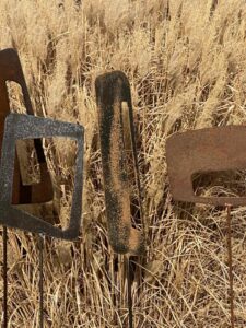 Sculptures métalliques style années 60