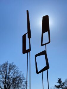 Sculptures métalliques style années 60