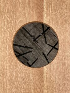 Table basse et tabourets "Pieds croisés"